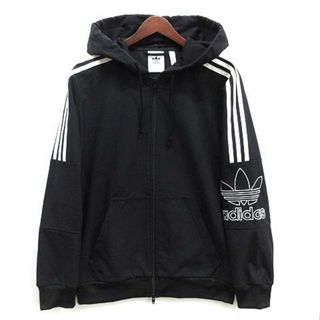 adidas - アディダス アウトライン ジャージ フルジップ フーディ パーカー ブラック M