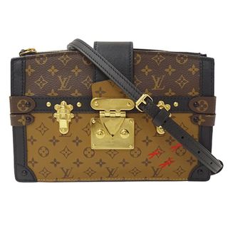 ルイヴィトン(LOUIS VUITTON)のルイ・ヴィトン LOUIS VUITTON バッグ モノグラム レディース ブランド ショルダーバッグ トランク クラッチ ブラック ブラウン M43596 小さめ コンパクト ゴールド金具 おしゃれ 肩がけ 黒 茶色 【中古】(ショルダーバッグ)