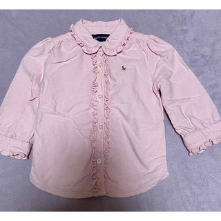 【美品】ラルフローレン　90 ピンク　フリルシャツ