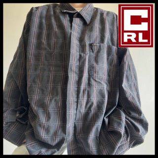 チャップス ラルフローレン チェック シャツ 長袖 オーバーサイズ 黒 XXL(シャツ)