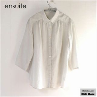 エンスウィート(ensuite)のensuite レディース トップス 七分袖 ブラウス シルク混 M(シャツ/ブラウス(長袖/七分))