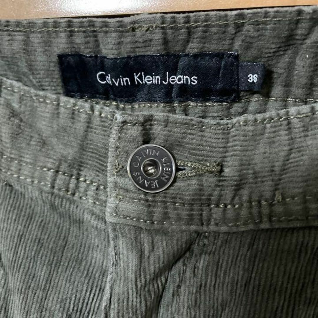 Calvin Klein(カルバンクライン)のカルバンクライン コーディロイ メンズ グレー XL 36 パンツ 古着 90s メンズのパンツ(その他)の商品写真