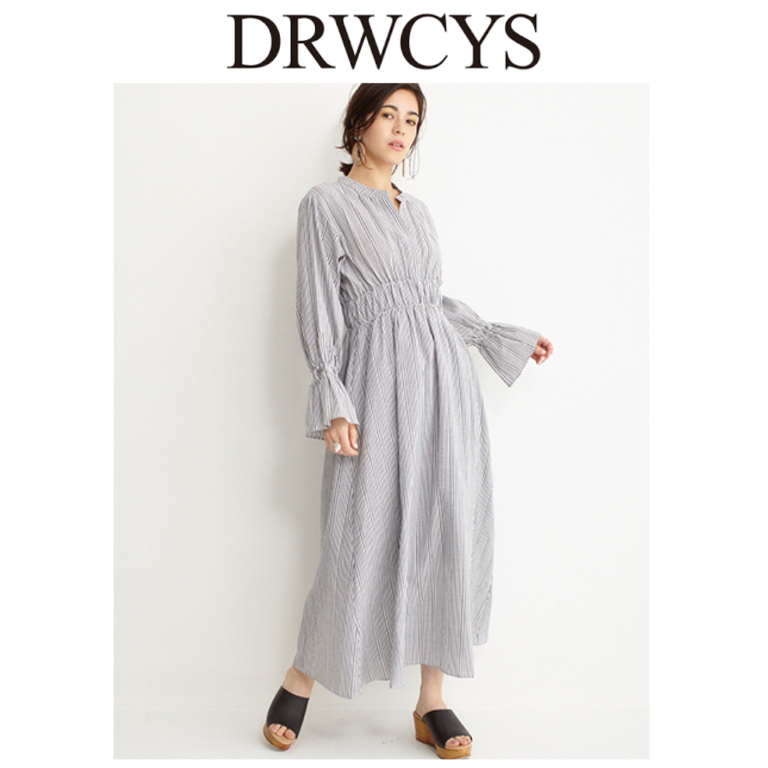 DRWCYS(ドロシーズ)の定価1.5万　ドロシーズ　ストライプ　キャンディスリーブ　ワンピース レディースのワンピース(ロングワンピース/マキシワンピース)の商品写真