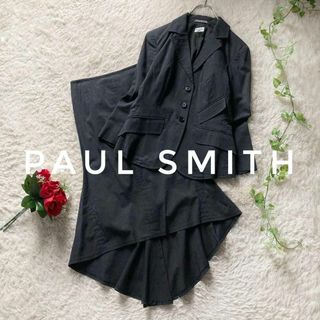 ポールスミス(Paul Smith)のポールスミスブルー　イタリア製　フィッシュテールスカートスーツ　ストライプ　40(スーツ)