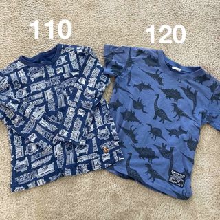 ベビーギャップ(babyGAP)の消防車&恐竜！長袖・半袖Tシャツ110.120(Tシャツ/カットソー)