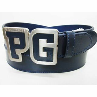 パーリーゲイツ(PEARLY GATES)のパーリーゲイツ★PGロゴバックル型押しベルト ネイビー紺 正規品★店頭完売品(ウエア)