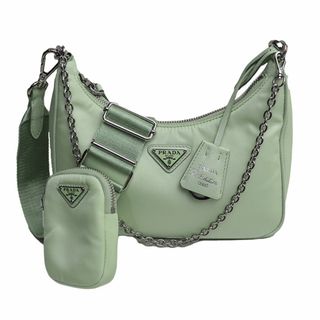 プラダ(PRADA)のPRADA プラダ Re Edition テスート ショルダーバッグ グリーン ACQUA 1BH204  ライトグリーン系 レディース【中古】【美品】(ショルダーバッグ)