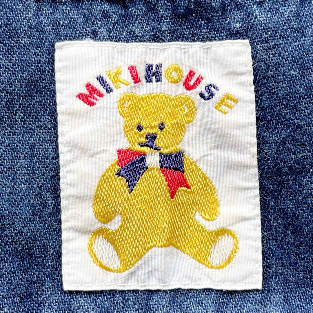 mikihouse(ミキハウス)のmiki HOUSE ミキハウス　デニム　ロンパース　85㎝　男の子　女の子 キッズ/ベビー/マタニティのベビー服(~85cm)(ロンパース)の商品写真