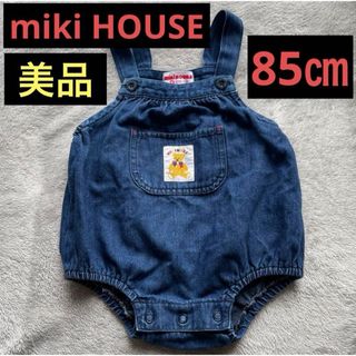 ミキハウス(mikihouse)のmiki HOUSE ミキハウス　デニム　ロンパース　85㎝　男の子　女の子(ロンパース)