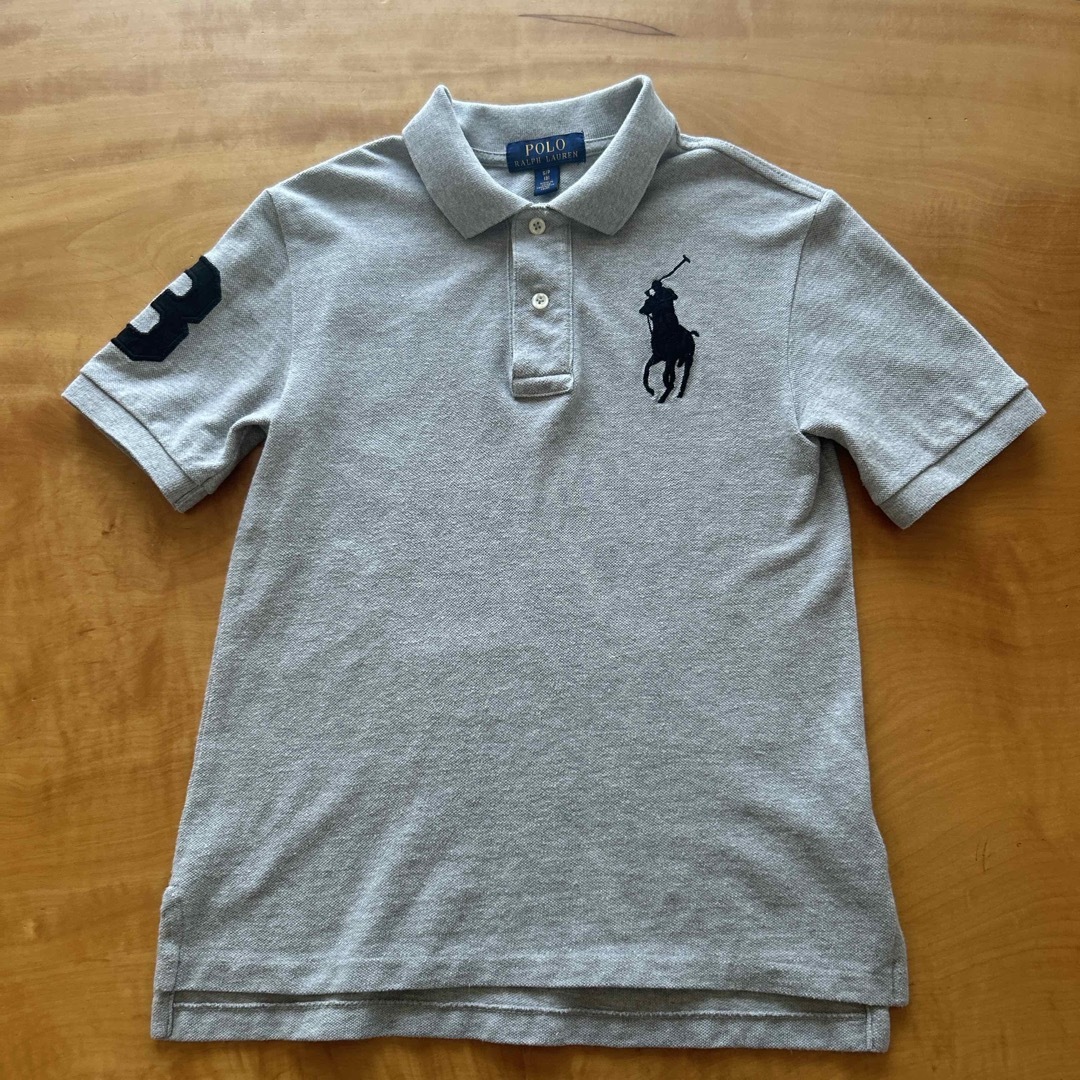 POLO RALPH LAUREN(ポロラルフローレン)のラルフローレン ポロシャツ【140】グレー キッズ/ベビー/マタニティのキッズ服女の子用(90cm~)(Tシャツ/カットソー)の商品写真