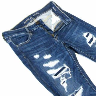 アメリカンイーグル(American Eagle)のアメリカンイーグル▼ジェギング▼クラッシュ加工▼US4SHORT▼W約74cm(デニム/ジーンズ)