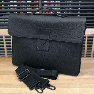 ルイヴィトン(LOUIS VUITTON)の新品同様 ルイヴィトン 現行 モノグラム Sロックブリーフケース トリヨン 黒(ビジネスバッグ)