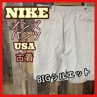 ナイキ(NIKE)のナイキ ツータック メンズ ハーフ パンツ クリーム 2XL 38 USA古着(その他)