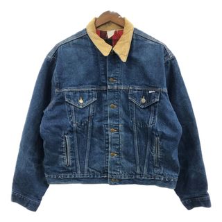 カーハート(carhartt)の90年代 USA製 Carhartt カーハート デニムジャケット カバーオール アメカジ ブルー (メンズ L相当) 中古 古着 Q3620(Gジャン/デニムジャケット)