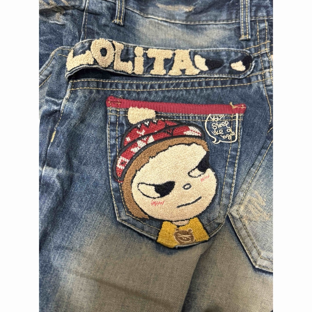 LOLITAJEANS(ロリータジーンズ)の【着用1回】Lolita Jeans ロリータジーンズ 奈良美智 XXS レディースのパンツ(デニム/ジーンズ)の商品写真