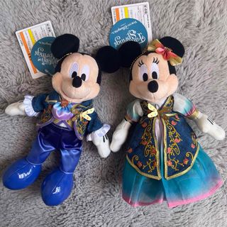 ディズニー(Disney)のファンタジースプリングス　ミッキー　ミニー　ぬいぐるみバッジ　ぬいば　セット(キャラクターグッズ)