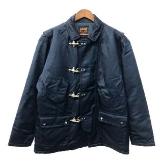 ショット(schott)のSchott ショット ナイロン ファイヤーマンジャケット  中綿入り アメカジ ネイビー (メンズ L) 中古 古着 Q3632(その他)