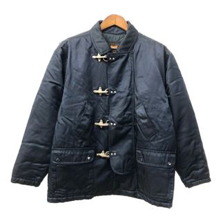 Schott ショット ナイロン ファイヤーマンジャケット  中綿入り アメカジ ネイビー (メンズ M) 中古 古着 Q3633