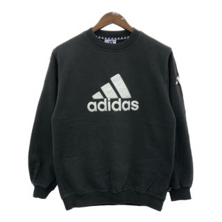 アディダス(adidas)の90年代 adidas アディダス クルーネック ブランドロゴスウェット ネイビー (メンズ XL) 中古 古着 Q3672(スウェット)