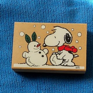 スヌーピー(SNOOPY)のスヌーピー ウッドスタンプ 雪だるま(キャラクターグッズ)