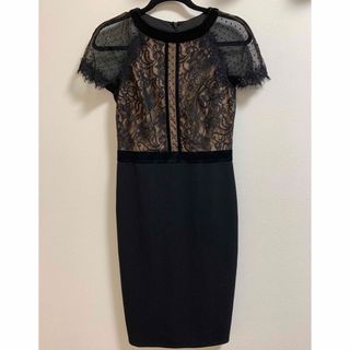 TADASHI SHOJI - タダシショージ　TADASHISHOJI ワンピース　ドットチュール　4  美品