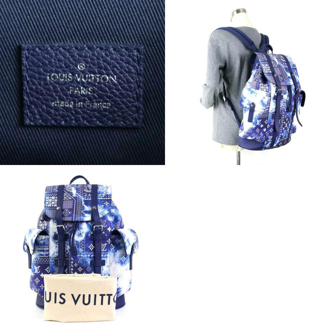 LOUIS VUITTON(ルイヴィトン)のルイ ヴィトン LOUIS VUITTON リュック モノグラム バンダナ クリストファーMM/モノグラム バンダナ ブルー メンズ M20554 送料無料【中古】 a0033 メンズのバッグ(バッグパック/リュック)の商品写真