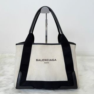 バレンシアガ(Balenciaga)の【美品】バレンシアガ　トートバッグ　ネイビーカバスS(ハンドバッグ)