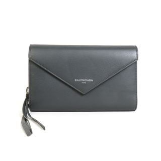 バレンシアガ BALENCIAGA 長財布 レザー グレー ユニセックス 371661 送料無料【中古】 a0075