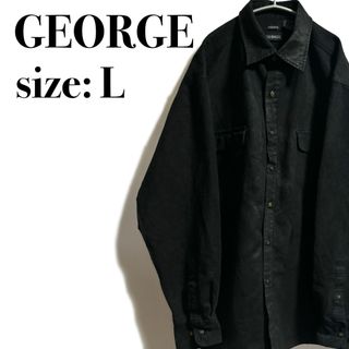 ヴィンテージ(VINTAGE)のGEORGE フェイクスウェード スエード シャツ ヴィンテージ 海外古着(シャツ)