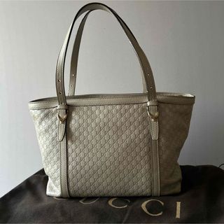 グッチ(Gucci)のお値下げ‼️GUCCI グッチ　マイクログッチシマ　白(トートバッグ)