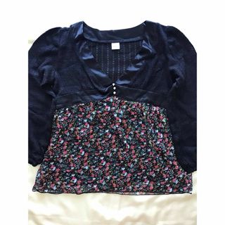 アクシーズファム(axes femme)のアクシーズファム　axes femme　ニットカットソー　フレアチュニック(カットソー(長袖/七分))