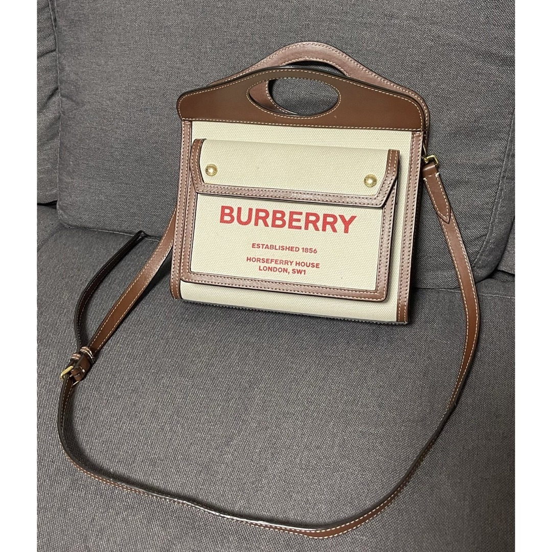 BURBERRY(バーバリー)のバーバリー　Burberry バッグ　キャンバス　レザー　ショルダー　ミニバッグ レディースのバッグ(ショルダーバッグ)の商品写真