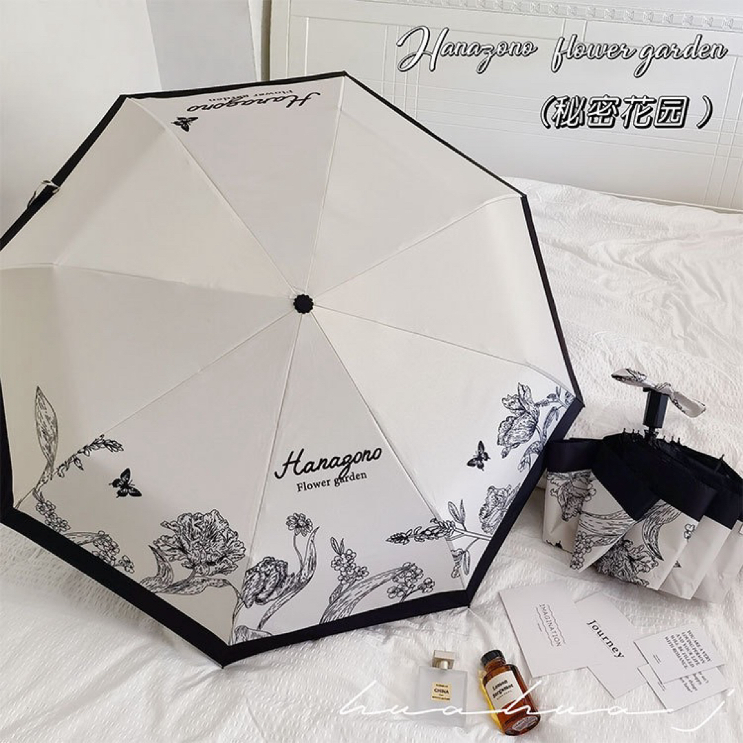 晴雨兼用傘 折り畳み傘 軽量携帯便利UVカット完全遮光遮熱プレゼント母の日ギフト レディースのファッション小物(傘)の商品写真