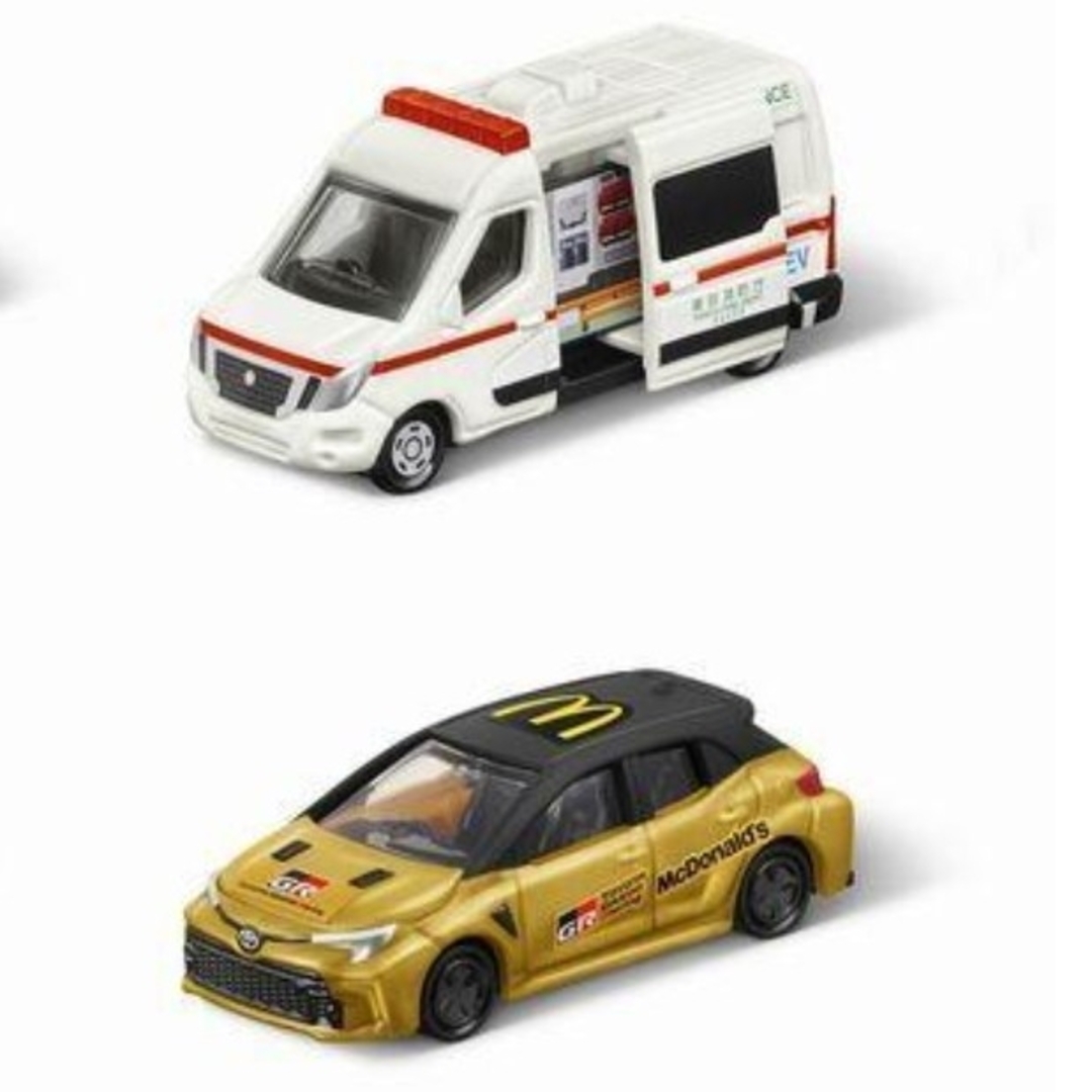 マクドナルド(マクドナルド)の未開封　ハッピーセット　トミカ　トヨタ　GRカローラ　日産　救急車　2個セット エンタメ/ホビーのおもちゃ/ぬいぐるみ(ミニカー)の商品写真