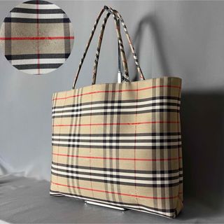 バーバリー(BURBERRY)のバーバリー ロンドン キャンバス ノバチェック トートバッグ A4可(トートバッグ)