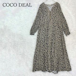 ココディール(COCO DEAL)のCOCODEAL ココディール レーヨンVネック小花柄ロングワンピース(ロングワンピース/マキシワンピース)