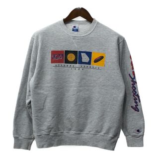 チャンピオン(Champion)の90年代 USA製 Champion チャンピオン ATLANTA アトランタ スウェット グレー (メンズ LARGE) 中古 古着 Q3753(スウェット)