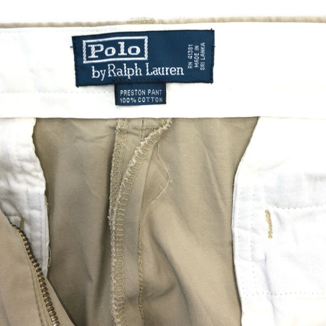 POLO RALPH LAUREN(ポロラルフローレン)の90年代 Polo by Ralph Lauren ポロ ラルフローレン パンツ ベージュ (メンズ 32×32) 中古 古着 Q3754 メンズのパンツ(その他)の商品写真