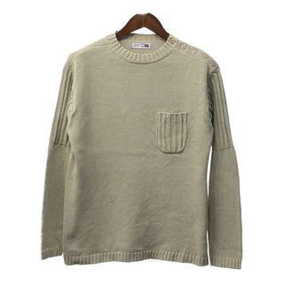 トミーヒルフィガー(TOMMY HILFIGER)のTOMMY HILFIGER トミーヒルフィガー クルーネックセーター アメカジ ベージュ (メンズ S) 中古 古着 Q3742(ニット/セーター)