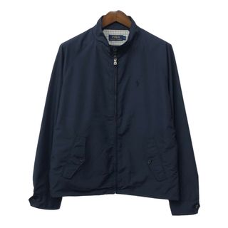 Polo by Ralph Lauren ポロ ラルフローレン ナイロン ジャケット アメカジ ワンポイントロゴ ネイビー (メンズ L) 中古 古着 Q3758