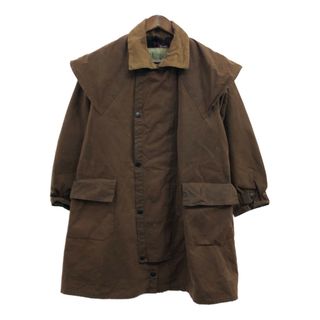 90年代 Barbour x Backhouse ストックマンズコート オイルドジャケット 防寒 ブラウン (メンズ 36/91CM) 中古 古着 Q3896(スタジャン)