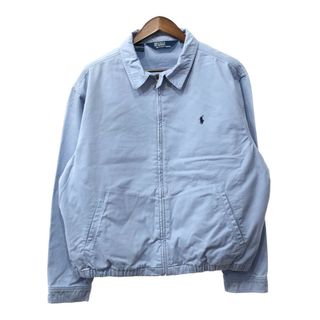 ポロラルフローレン(POLO RALPH LAUREN)の90年代 Polo by Ralph Lauren ポロ ラルフローレン スイングトップ ワンポイントロゴ ライトブルー (メンズ XL) 中古 古着 Q3787(その他)