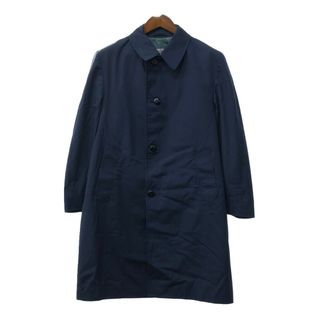 80年代 Aquascutum アクアスキュータム aqua 5 スタンドカラー コート ネイビー (メンズ 40 Short) 中古 古着 Q3783(トレンチコート)