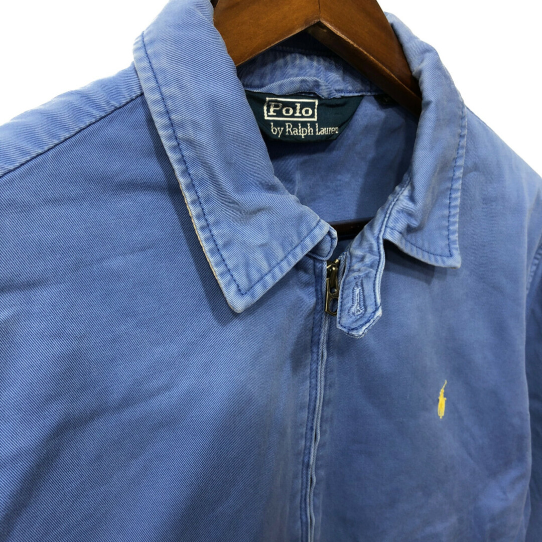 POLO RALPH LAUREN(ポロラルフローレン)の80年代 Polo by Ralph Lauren ポロ ラルフローレン スイングトップ ワンポイントロゴ ブルー (メンズ Ｍ) 中古 古着 Q3789 メンズのジャケット/アウター(その他)の商品写真