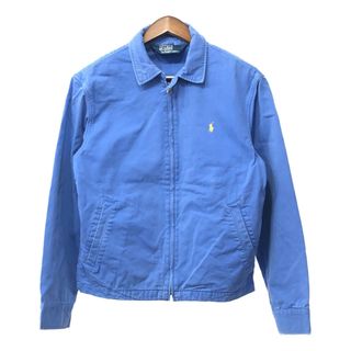 80年代 Polo by Ralph Lauren ポロ ラルフローレン スイングトップ ワンポイントロゴ ブルー (メンズ Ｍ) 中古 古着 Q3789