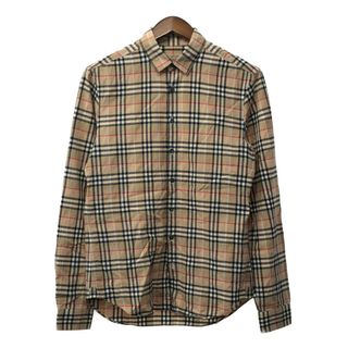 バーバリー(BURBERRY)の90年代 BURBERRY バーバリー 長袖シャツ バーバリーチェック ベージュ (メンズ S) 中古 古着 Q3794(シャツ)