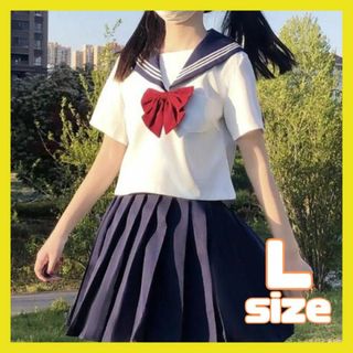 学生服 制服 夏物 女子 セーラー服 スカート ミニスカート 白　コスプレ　衣装(衣装一式)