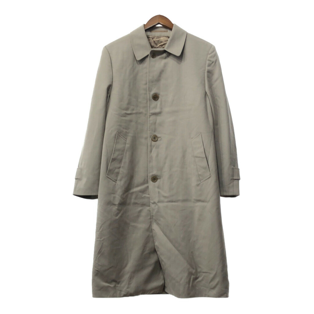 80年代 カナダ製 Aquascutum アクアスキュータム ステンカラーコート ヴィンテージ ベージュ (メンズ 41 S) 中古 古着 Q3800 メンズのジャケット/アウター(トレンチコート)の商品写真