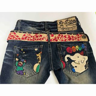 ロリータジーンズ(LOLITAJEANS)の【着用2回】希少 ロリータジーンズ サーカス XS ジーンズ(デニム/ジーンズ)