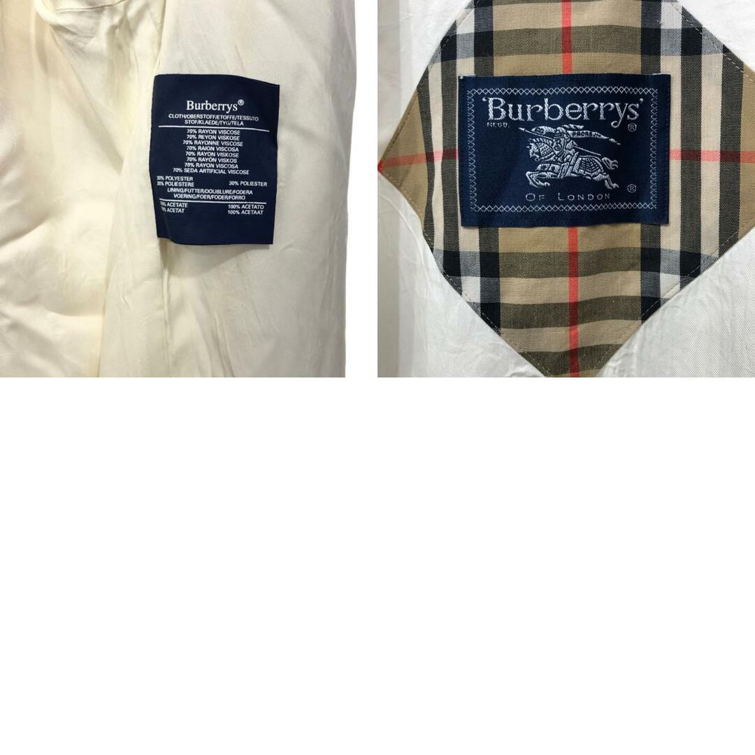 BURBERRY(バーバリー)の90年代 USA製 Burberrys バーバリーズ トレンチコート ラグランスリーブ アイボリー (レディース 8) 中古 古着 Q3802 レディースのジャケット/アウター(ロングコート)の商品写真